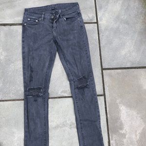 CARMAR gray ripped skinny jeans